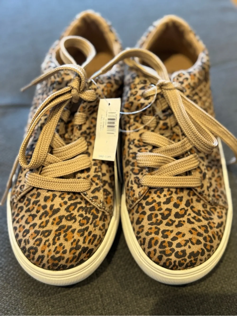 GAP Kids Leopard Print Sneakers in Tan and Black